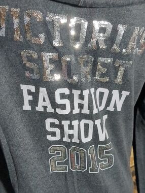NYC Victoria's Secret Dark Gray Zip Hoodie New York City sequin fashion show